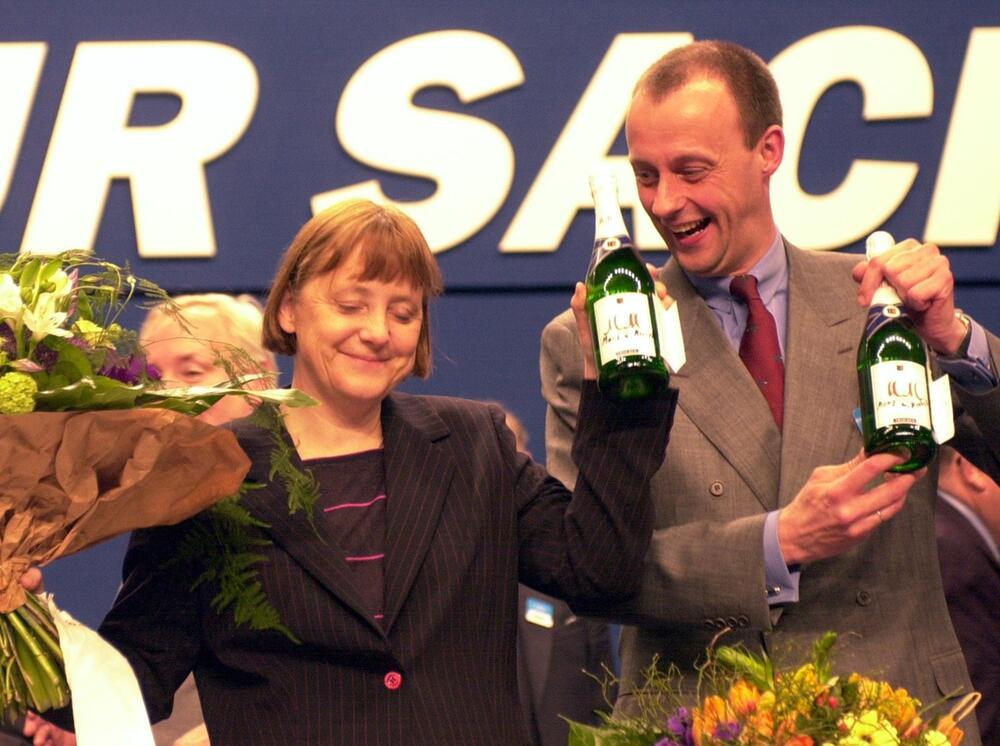 Angela Merkel im Jahr 2000 in Essen