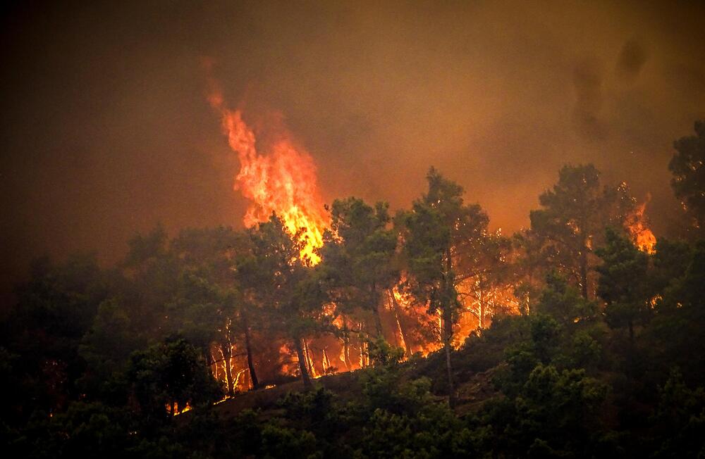 Großer Waldbrand auf der griechischen Insel Rhodos