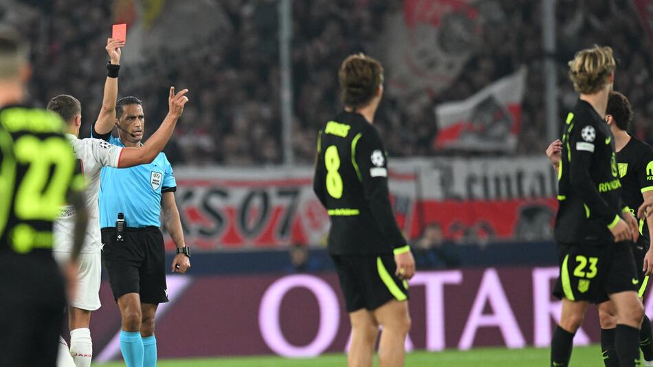 Glatt Rot! Stuttgart gegen Atlético in Überzahl