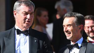 Florian Silbereisen (r.) mit Markus Söder in Bayreuth.