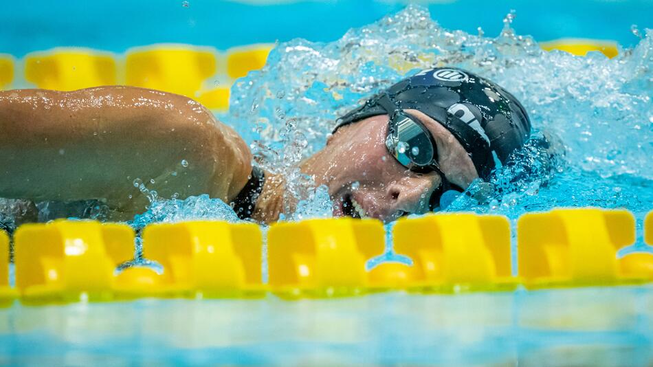 Die deutsche Para-Schwimmerin Tanja Scholz im WM-Rennen über die 200 Meter Freistil
