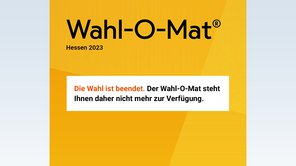 Wahl-O-Mat Hessen 2023 beendet