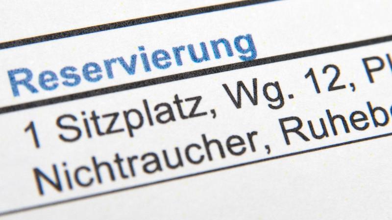 Platzreservierung im Zug