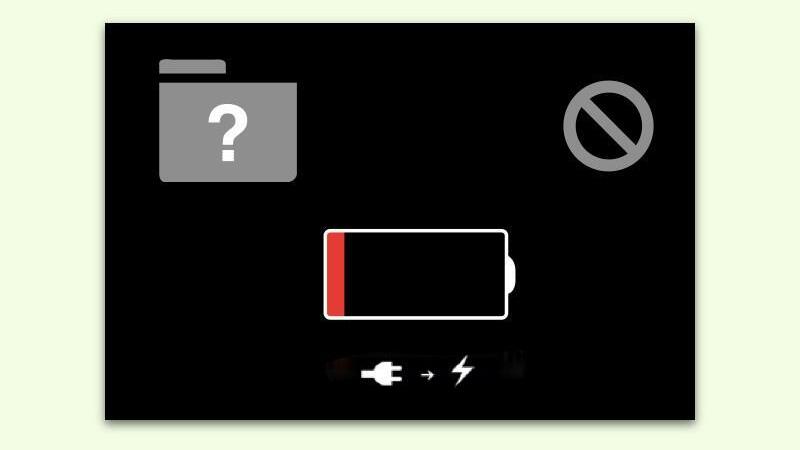 Akku-Symbol beim Mac-Rechner