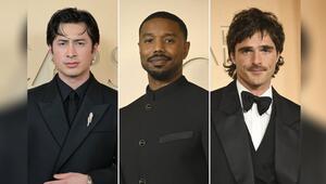 Vom Flow Cut bei Hudson Williams (l.) über Michael B. Jordans (M.) Buzz Cut bis zu Jacob Elordis ...