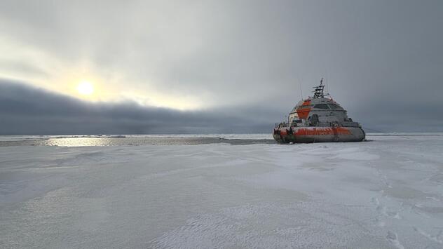 Forschungsschiff "Tara Polar Station" in der Arktis