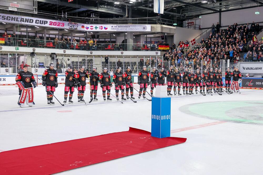 Die deutsche Eishockey-Nationalmannschaft beim Deutschland-Cup 2023