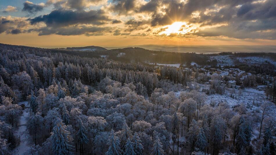 Sonnenuntergang auf dem Feldberg