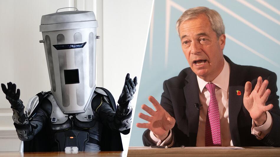 "Count Binface" fordert Nigel Farage heraus