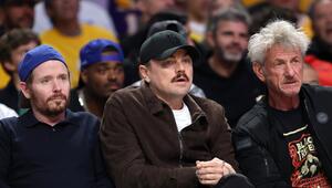 Kevin Connolly, Leonardo DiCaprio und Sean Penn (v.l.n.r.) beim Lakers-Spiel.