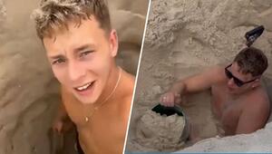 Britischer Tourist gräbt Loch am Strand von Rio – und wird fast vom Sand verschluckt