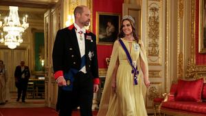 Prinz William und Prinzessin Kate unmittelbar vor dem Bankett.