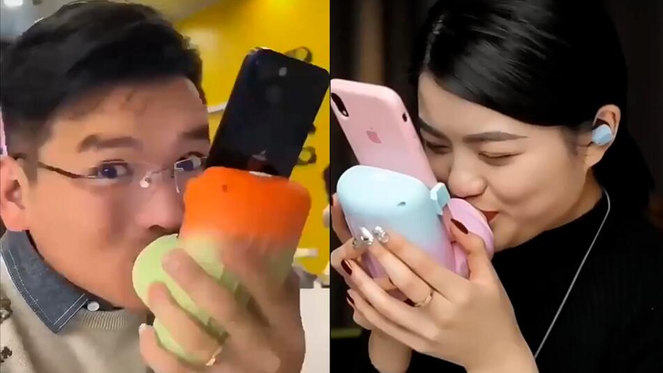 Bizarr: Kuss-Maschine für das Smartphone soll Liebenden in Fernbeziehungen helfen