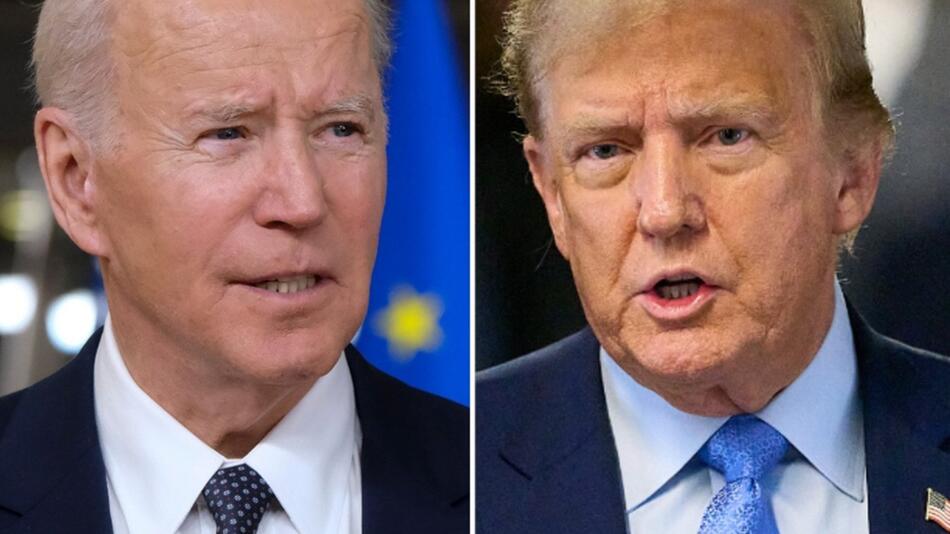 US-Präsident Joe Biden und sein Herausforderer Donald Trump werden sich vor der ...