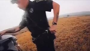 Bodycam filmte mit: Blitz schlägt direkt neben Polizist ein