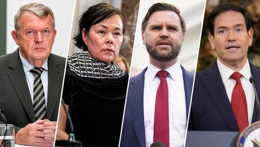  Lars Løkke Rasmussen, Vivian Motzfeldt; US-Vizepräsident JD Vance, US-Außenminister Marco Rubio.