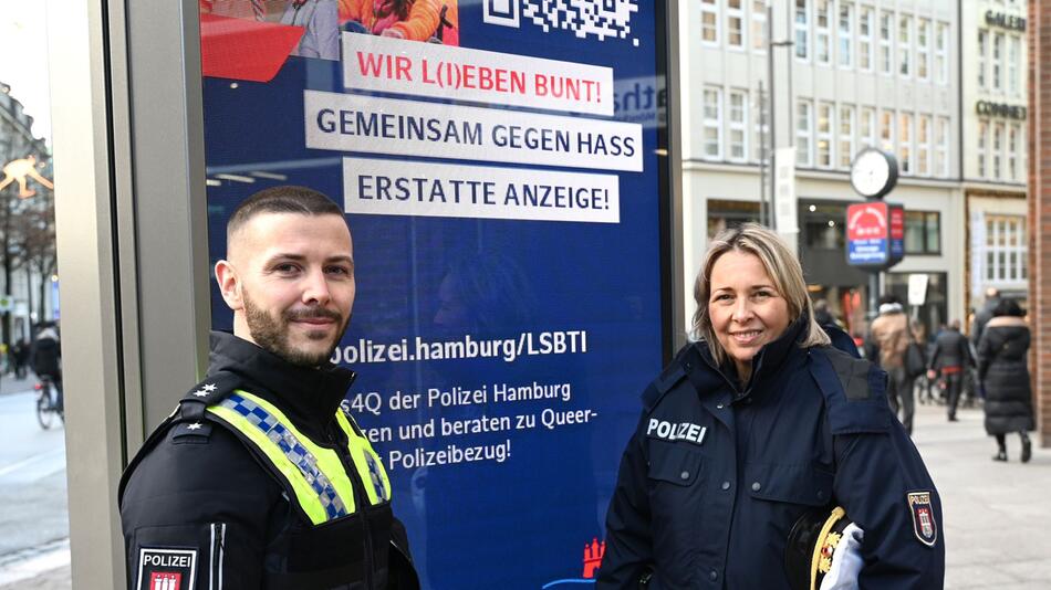 Polizei Hamburg stellt Kampagne gegen queerfeindliche Gewalt vor