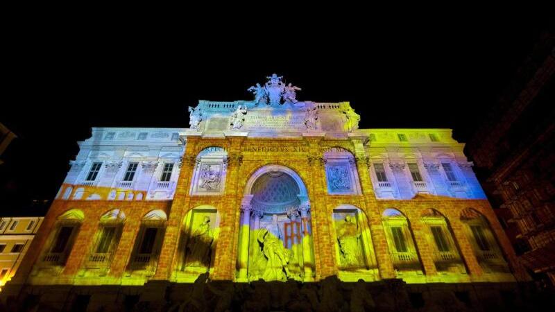 Lichtshow in Rom