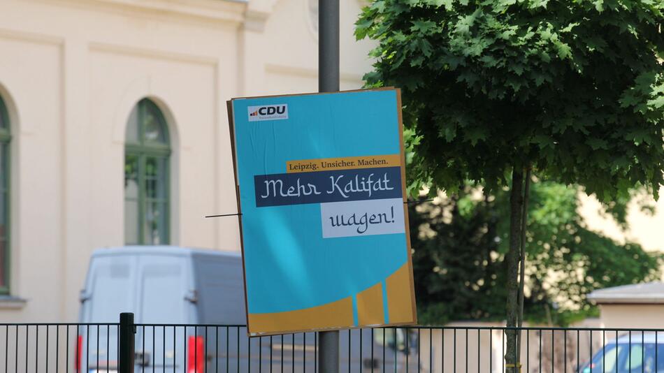 Gefälschte CDU-Plakate in Leipzig