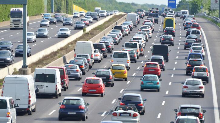 Stau auf der Autobahn