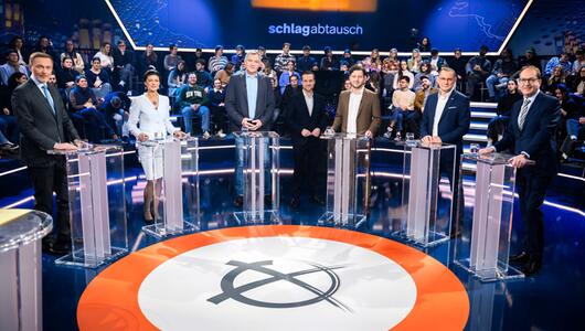 Wahlkampf - ZDF-Livesendung "Schlagabtausch"