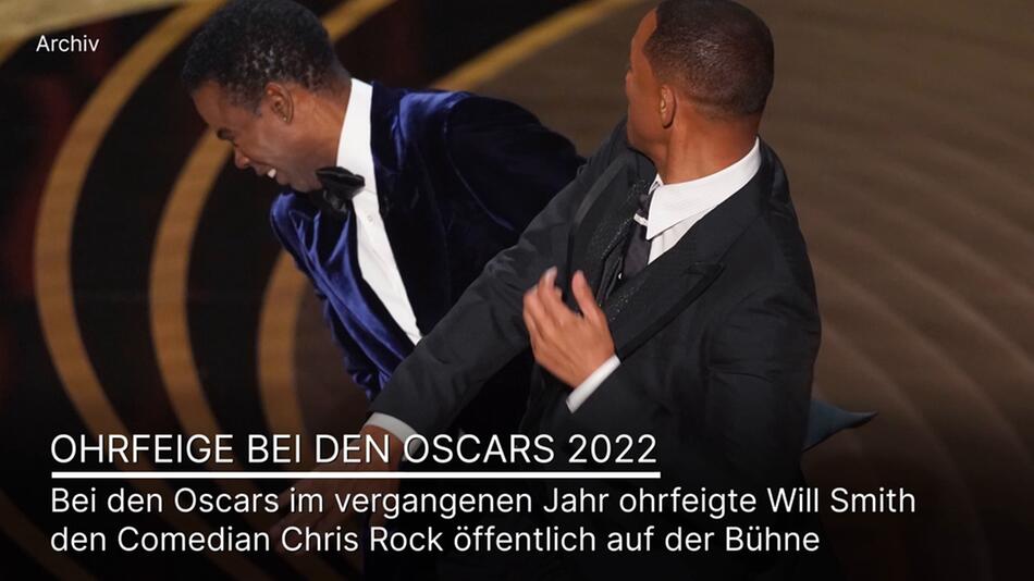 Will Smith ohrfeigt 2022 auf der "Oscar"-Bühne Chris Rock