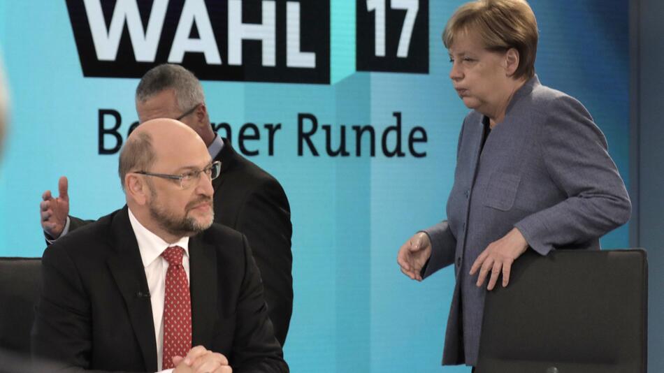 Bundestagswahl 2017 Elefantenrunde Angela Merkel Martin Schulz