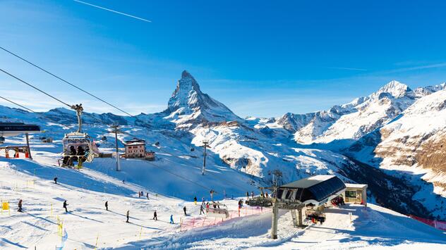 Zermatt in der Schweiz am Matterhorn.