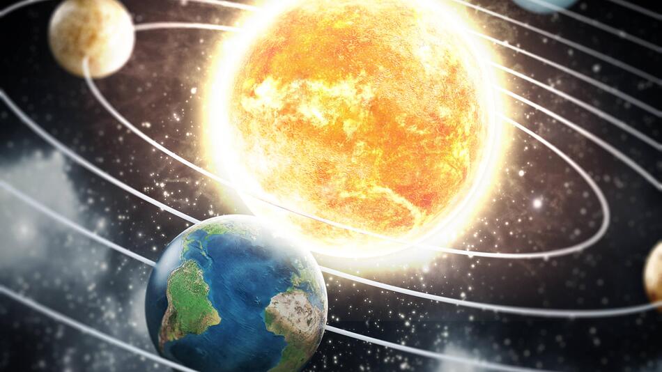 Planeten kreisen um die Sonne