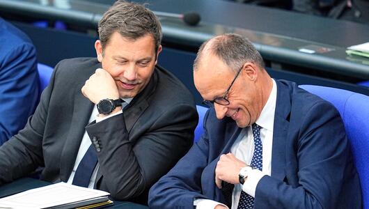 Lars Klingbeil und Friedrich Merz 