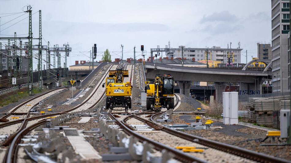 Baustelle der S21-Interimsstrecke