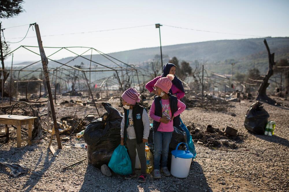 Brand in Flüchtlingslager Moria auf Lesbos