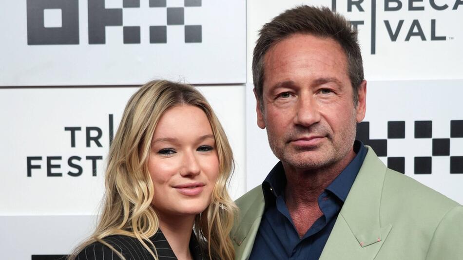 David Duchovny mit seiner Tochter West im vergangenen Jahr.