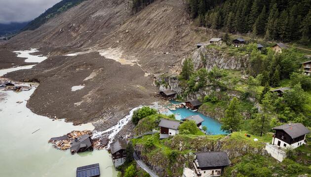 Nach Gletscherabbruch im Wallis