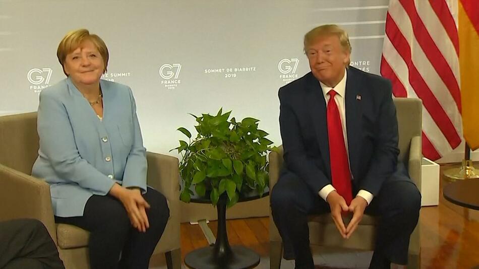 Angela Merkel und Donald Trump beim G7-Gipfel in Biarritz