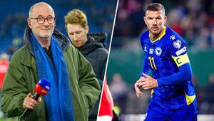 Schalke-Fan Peter Lohmeyer und Schalke-Zugang Edin Dzeko