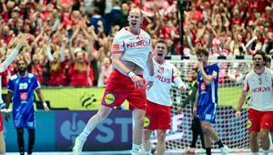 Die Dänen jubeln nach dem gewonnenen Spiel gegen Frankreich.