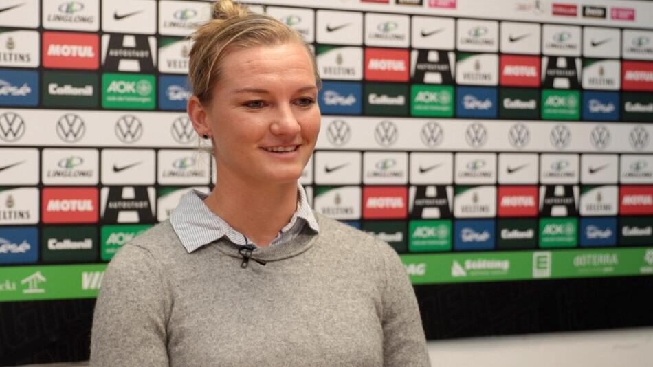 Die deutsche Fußball-Torjägerin Alexandra Popp spielt in der Bundesliga für den VfL Wolfsburg.