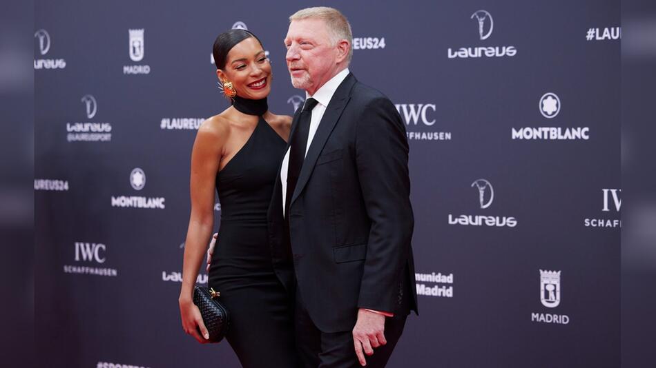 Boris Becker und seine Partnerin Lilian de Carvalho Monteiro bei den Laureus World Sports Awards ...