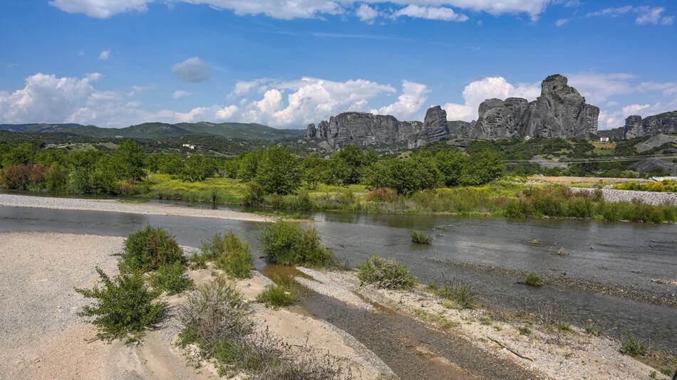 Trockenheit in Griechenlands Flüsse.