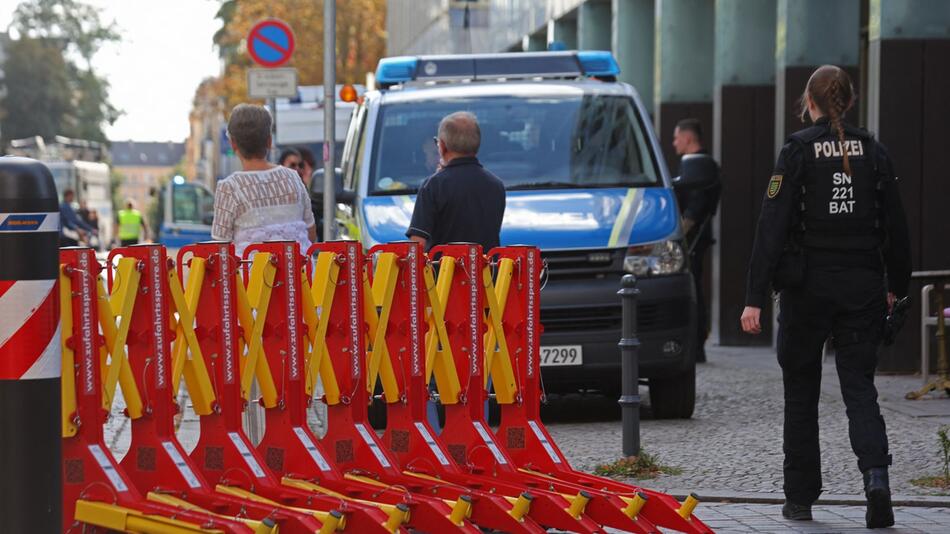 Wahl in Sachsen-Anhalt: Hohe Polizeipräsenz in Magdeburger Innenstadt