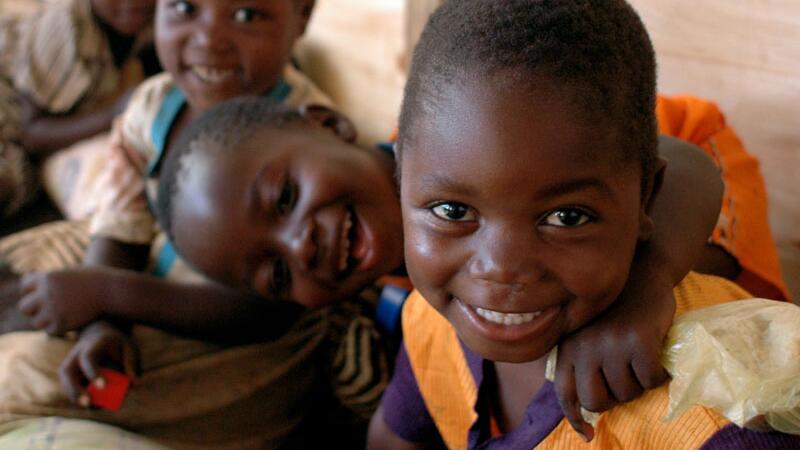 Lachende Kinder in Malawi