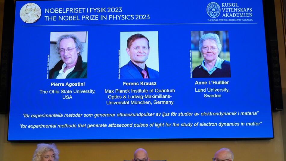 Physik-Nobelpreis geht an drei Teilchenforscher