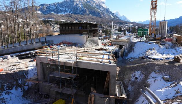 Eiskanal in Cortina d'Ampezzo