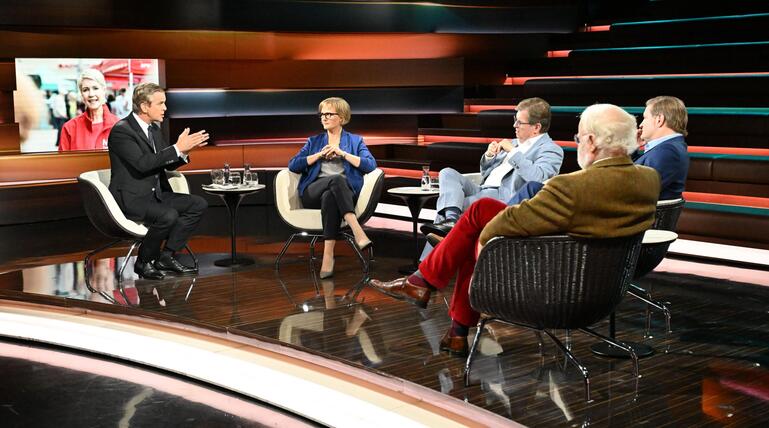Markus Lanz, Franziska Brantner, Ralf Stegner, Michael Bröcker, Manfred Lütz
