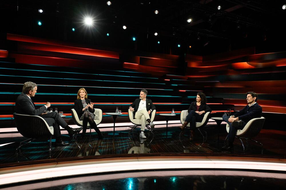 Markus Lanz, Karin Prien, Fabio De Masi, Ulrike Winkelmann, Bojan Pancevski