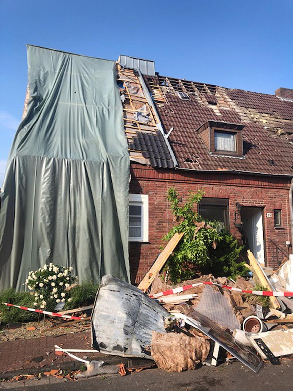 Unwetter, Bocholt, Haus, Zerstörung, Wetter, Tornado