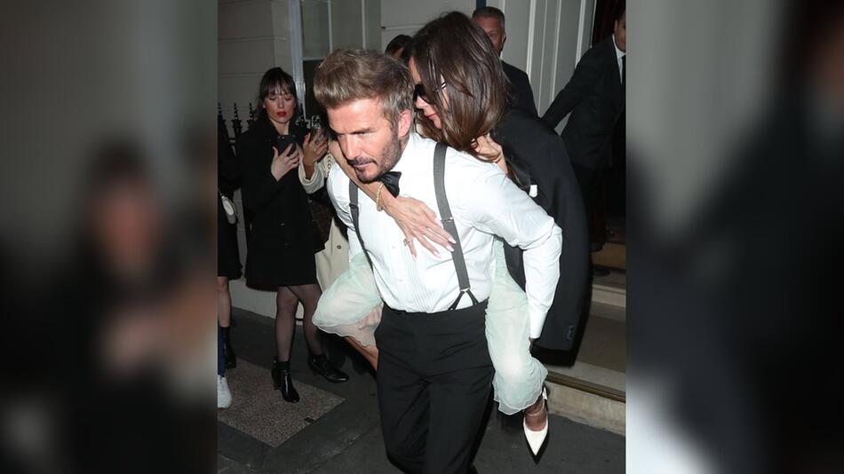 Um 2:30 Uhr in der Nacht trug David Beckham seine Victoria nach Hause.