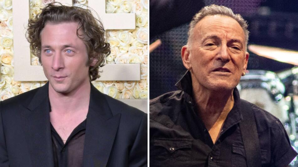 Jeremy Allen White (l.) wird zu Bruce Springsteen.