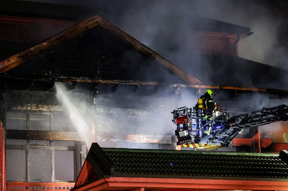 Feuer in einem Gebäude auf dem Centro-Gelände in Oberhausen